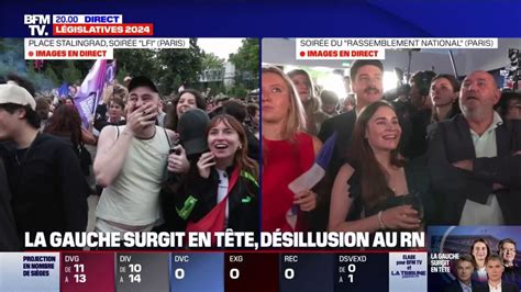 Résultats législatives explosion de joie au rassemblement de La France