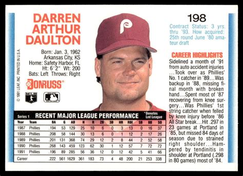 Donruss Darren Daulton See Scan Ebay