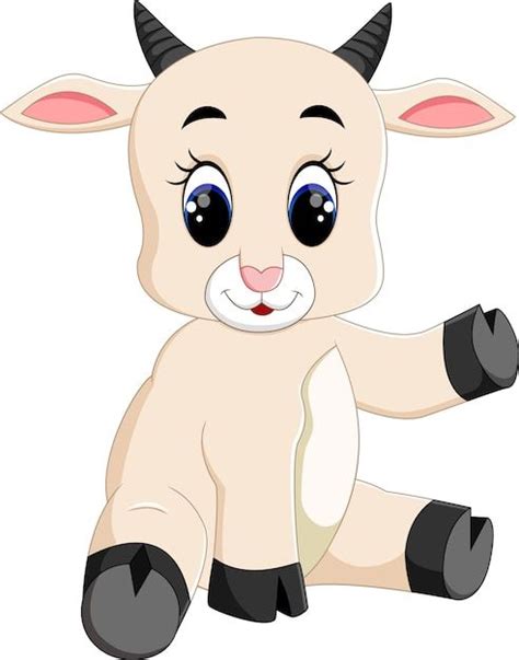 Симпатичная кошка козла | Premium Vector