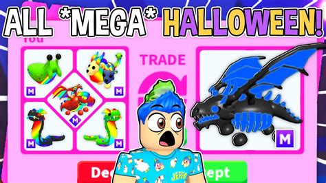 Trading Every Mega Halloween Pet In Adopt Me Roblox Adopt Me