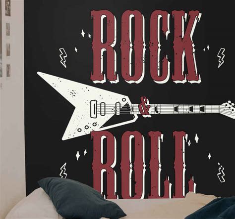 Rock N Roll Murais De Parede De Produtode Guitarra Para Quar