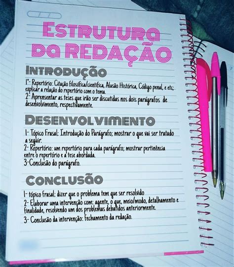 Estrutura Da Reda O Enem Reda O Enem Enem Mapa