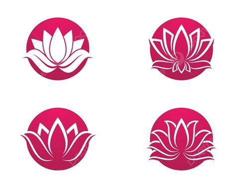 Lotus Symbol Vector Icon Natural Illustration Woman Vector Natural