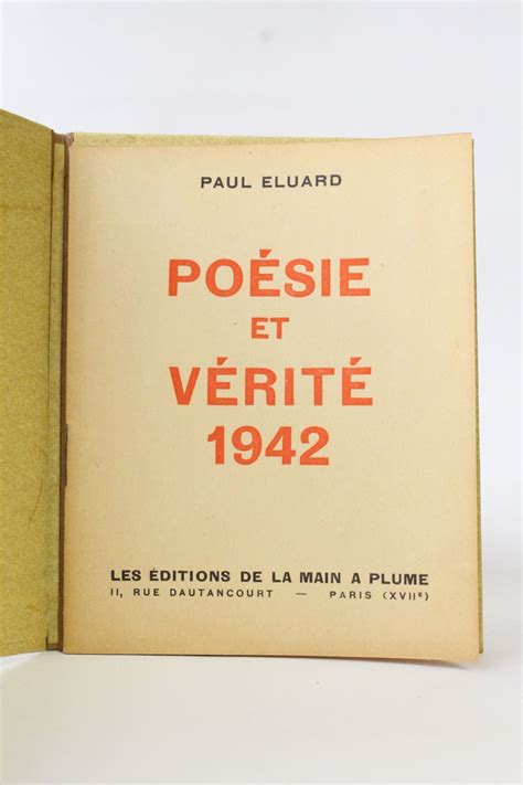 ELUARD Poésie et vérité 1942 Edition Originale Edition Originale