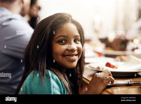 I Cant Wait To Eat Portrait Of An Adorable Little Girl Enjoying