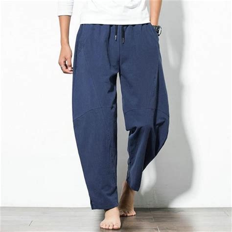 Japan Style Harem Trousers Men S Pants Baggy Wide Pants Cotton Loose Fitness Joggers Workouts