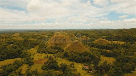 Chocolate Hills in Bohol, Philippines, Aerial View. Stock Image - Image ...