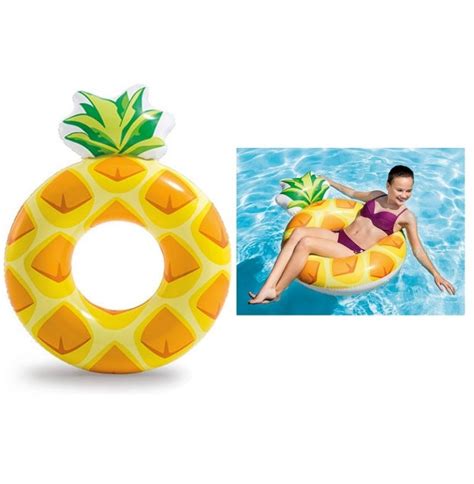 Inflatable Pineapple Swim Ring 116cm Inflatable Toy World