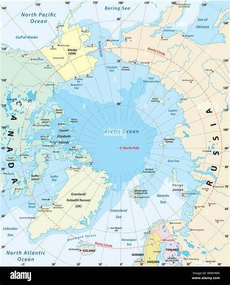 Map Of The Arctic With The Least And Largest Extent Of The Ice Cap 2018