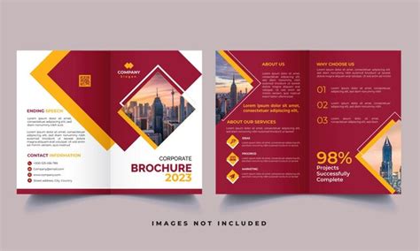 Premium Vector Corporate Bi Fold Brochure