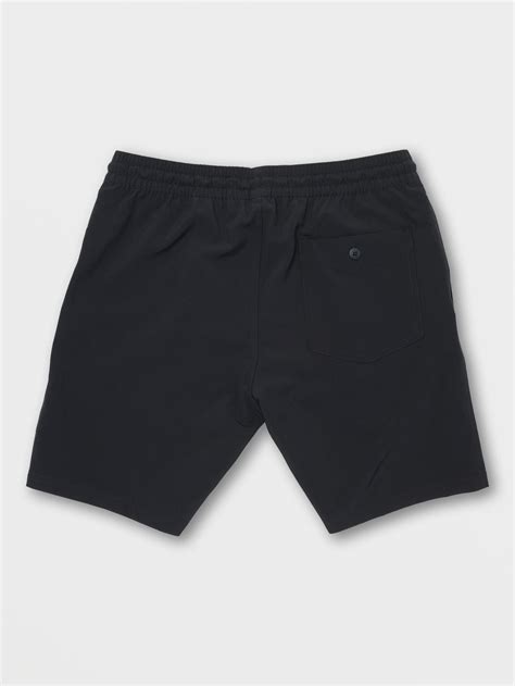 Stones Hybrid Elastic Waist Shorts Black Volcom Us