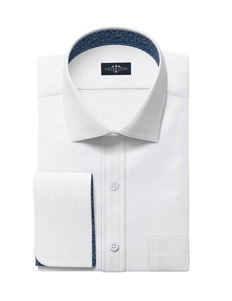 White Doby Weave Mens Dress Shirt White Men Dress Shirt 1