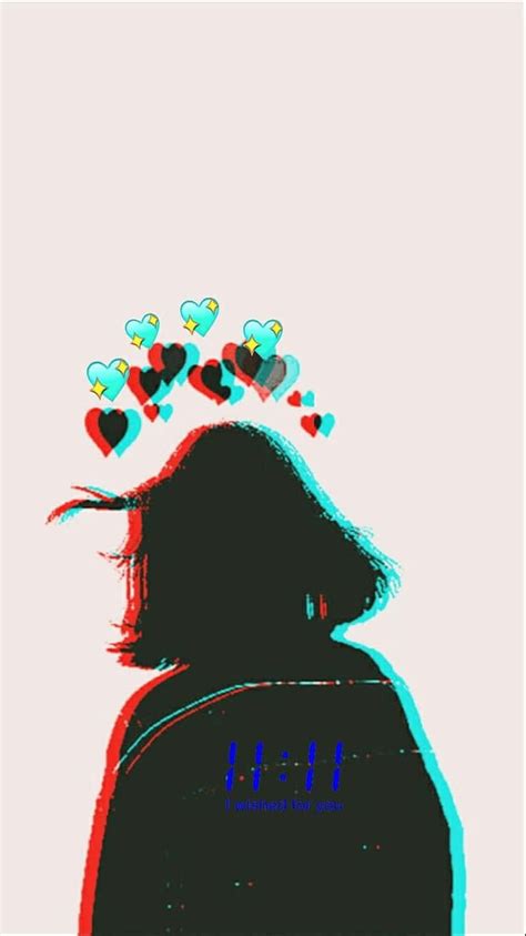 Download A Girl With Hearts On Her Head Wallpaper