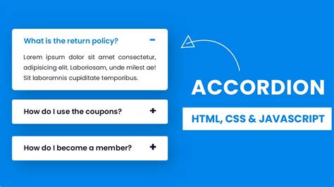 FAQ Accordion With HTML CSS And Javascript YouTube