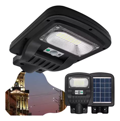 Solar Lumin Ria P Blica Poste Rua Led W C Sensor Cor Preto Mercadolivre