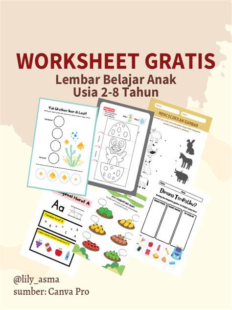 Worksheet Mencocokkan Pdf