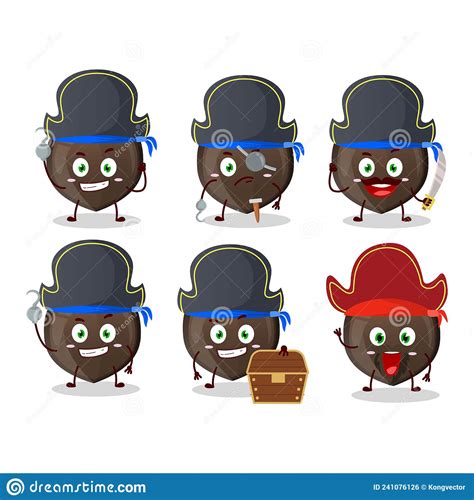 Cartoon Character Of Love Chocolate Candy With Various Pirates