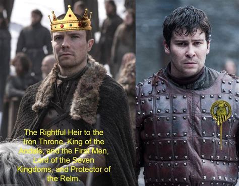 King Gendry Baratheon, and his Hand Lord Podrick of House Payne ...