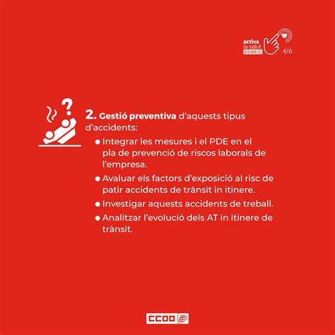 Prevenir los accidentes de tráfico in itinere CCOO CAT