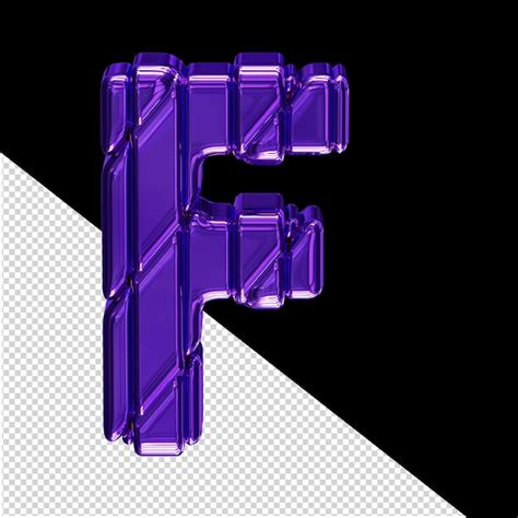 Premium Psd Purple Symbol In A Frame Letter F