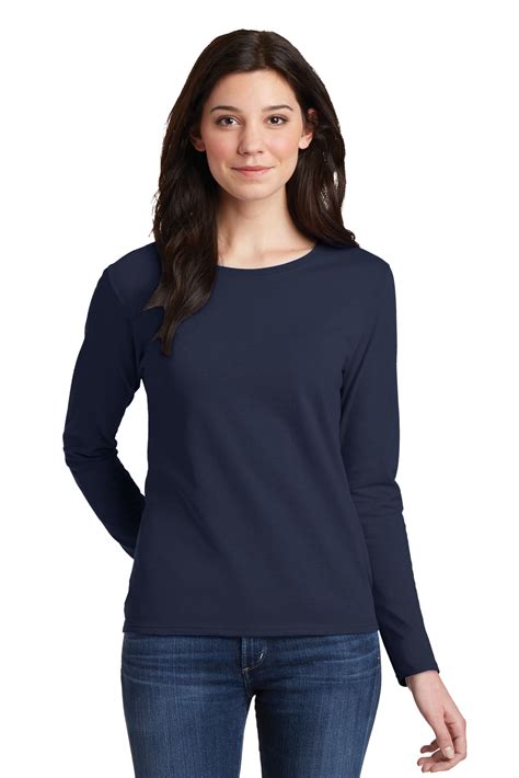 Gildan Women S Percent Cotton Long Sleeve T Shirt L Walmart