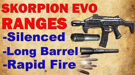 Skorpion Evo Ranges Raw Rapid Fire Silenced Long Barrel Black Ops