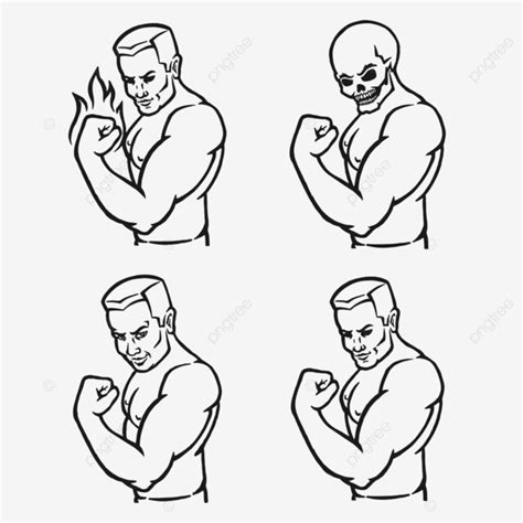 Bicep Flexing Clipart Hd Png Male Bodybuilder Flexing His Biceps Male