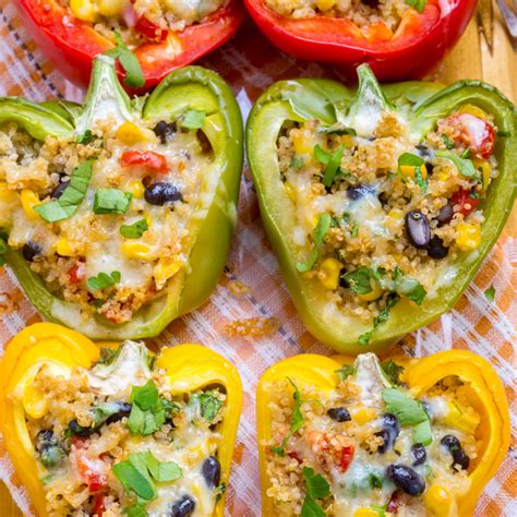 Quinoa And Black Bean Stuffed Peppers
