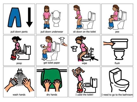 Visual Bathroom Potty Toilet Training For Boys Autism Communication