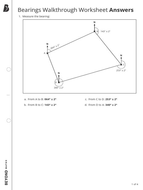 Bearings Walkthrough Worksheet Answers Pdf