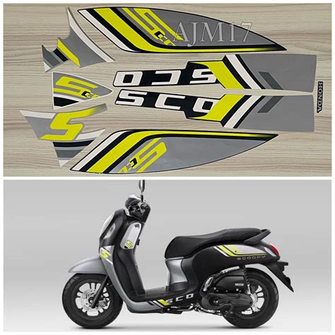 STIKER STRIPING SCOOPY 2023 HITAM ABU SPORTY SILVER Lazada Indonesia