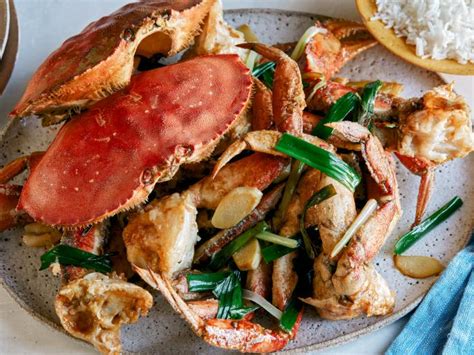 Ginger Scallion Dungeness Crab Stir Fry Recipe Food Network Kitchen Food Network