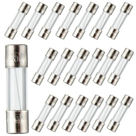 F1AL250V 5x20 mm 1A 250V Fusibles à fusion rapide 1 Ampère 250 Volt 0 2