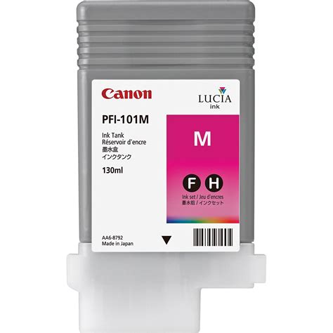 Canon PFI 101M Magenta Ink Tank 130 Ml 0885B001 B H Photo Video