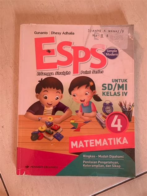 Buku Pelajaran Esps Matematika Kelas Sd On Carousell