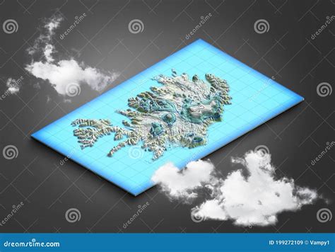 Satellite View of Iceland, Map. Clouds and Snow, Annual Rainfall ...