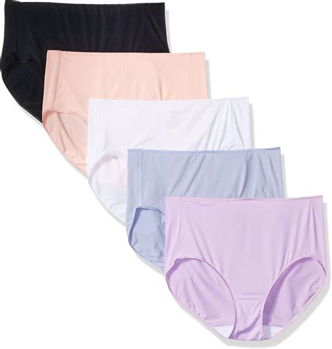 Hanes Womens Microfiber Brief Assorted Pack Of 5 At Amazon Womens Clothing Store