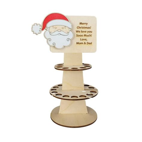 Prinxy Wooden Christmas Money Holder Christmas Party Cash Cake Colorful