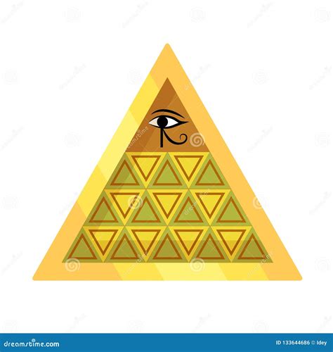 Ancient Egyptian Oracle Pyramid Symbol Falcon Eye Horus Clipart And Illustrations