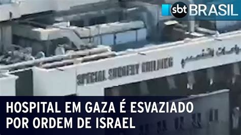 Hospital em Gaza é esvaziado por ordem de Israel SBT Brasil 18 11 23