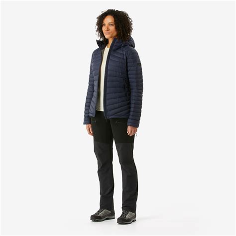 Manteau De Randonn E En Duvet Femme Mt Bleu Asphalte Forclaz