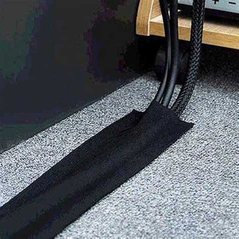 floor cord cover Floor Cord Cover Carpet Cable Protector Cable Management Floor Cord Concealer(3 ...