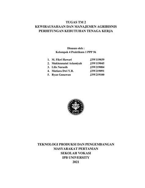 P1 Kelompok 4 Tugas KMAB 2 TUGAS TM 2 KEWIRAUSAHAAN DAN MANAJEMEN