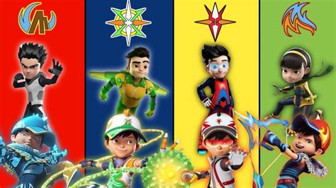 Tebak Gambar Boboiboy Memasangkan Lambang Kuasa Elemental Boboiboy