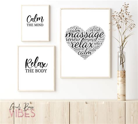 Massage Therapy Decor Printable Wall Art Spa Décor Massage Etsy