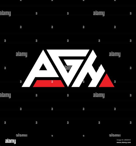 Pgh Triangle Letter Logo Design With Triangle Shape Pgh Triangle Logo