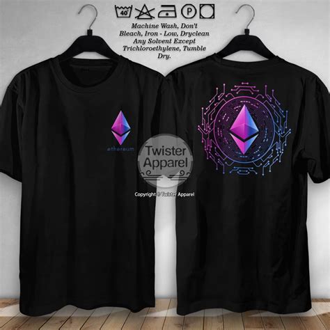 Jual Kaos Cryptocurrency Ethereum Crypto ETH Futuristic Logo Blockchain