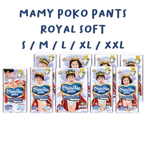 Mamypoko Pants Royal Soft Boy Girl S M L XL XXL Mamy Poko Diapers Pants