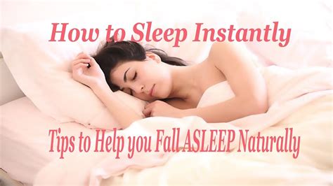 How To Sleep Instantly Tips To Help You Fall Asleep Naturally Youtube