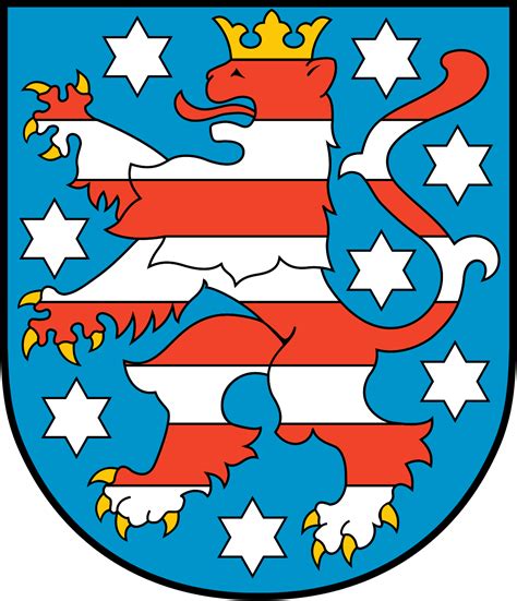 Th Ringer Landeswappen Wikipedia Wappen Der Bundesl Nder Th Ringen